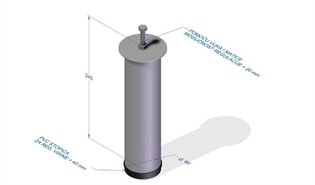 STÜTZE FÜR LATTENROST FI 60 mm REGULIERBARE H=250-300 mm