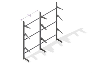 KONZOLNI L NOSAČ H=2140 mm