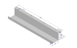 NOSAČ KABLOVA HORIZONTALNI L=600 mm WING